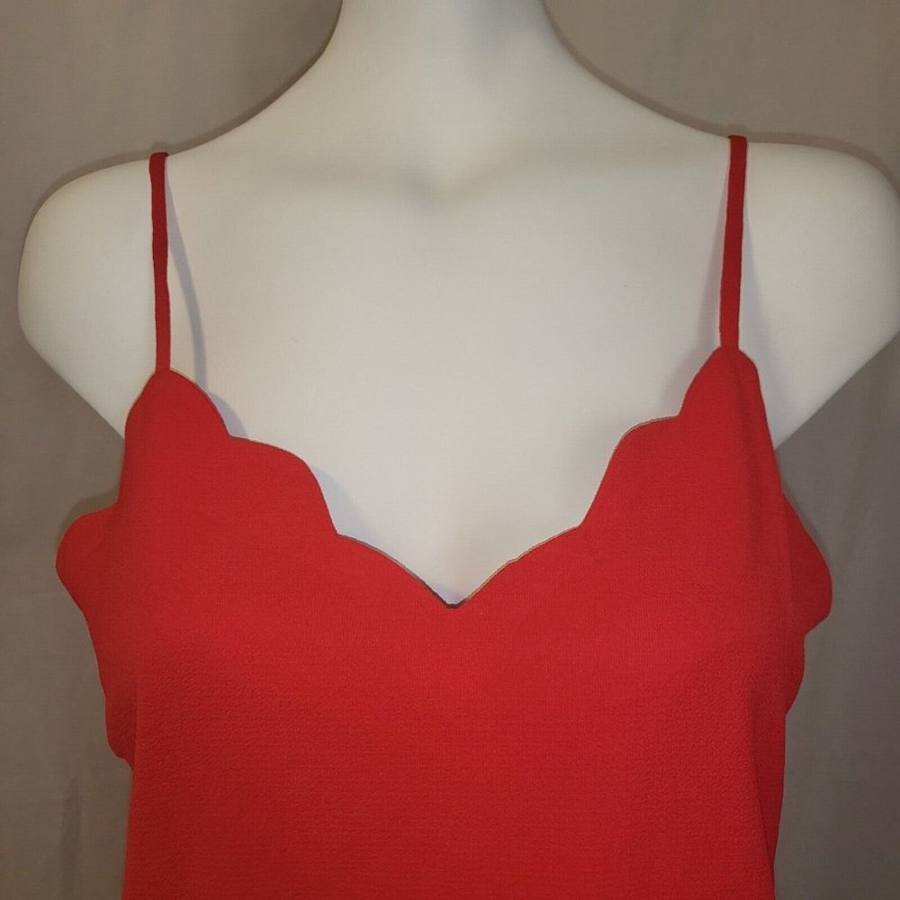 Three Monteau Women Size M Dressy Tank Tops Green, Red and Blue Low Cut, NWOT - Picture 6 of 10